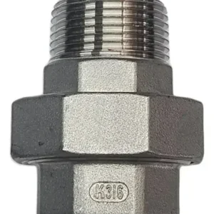 Corpo união macho inox 316 série leve e pesada com rosca - BSP